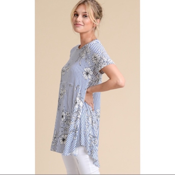 Hopely Striped High Low Tunic - Picture 6 of 7